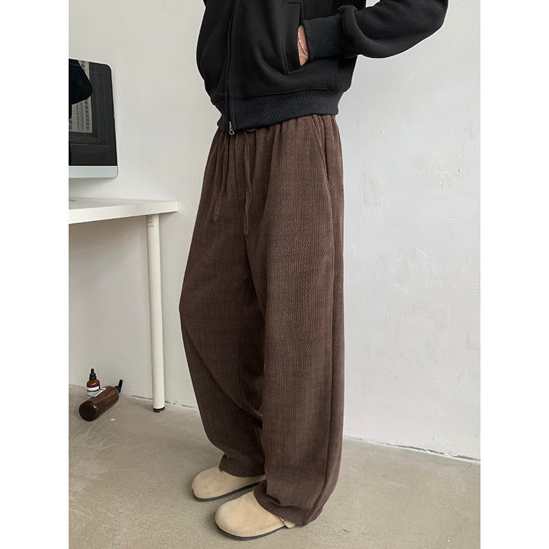 Mens Stylish Loose-fit Wide-leg Casual Pants