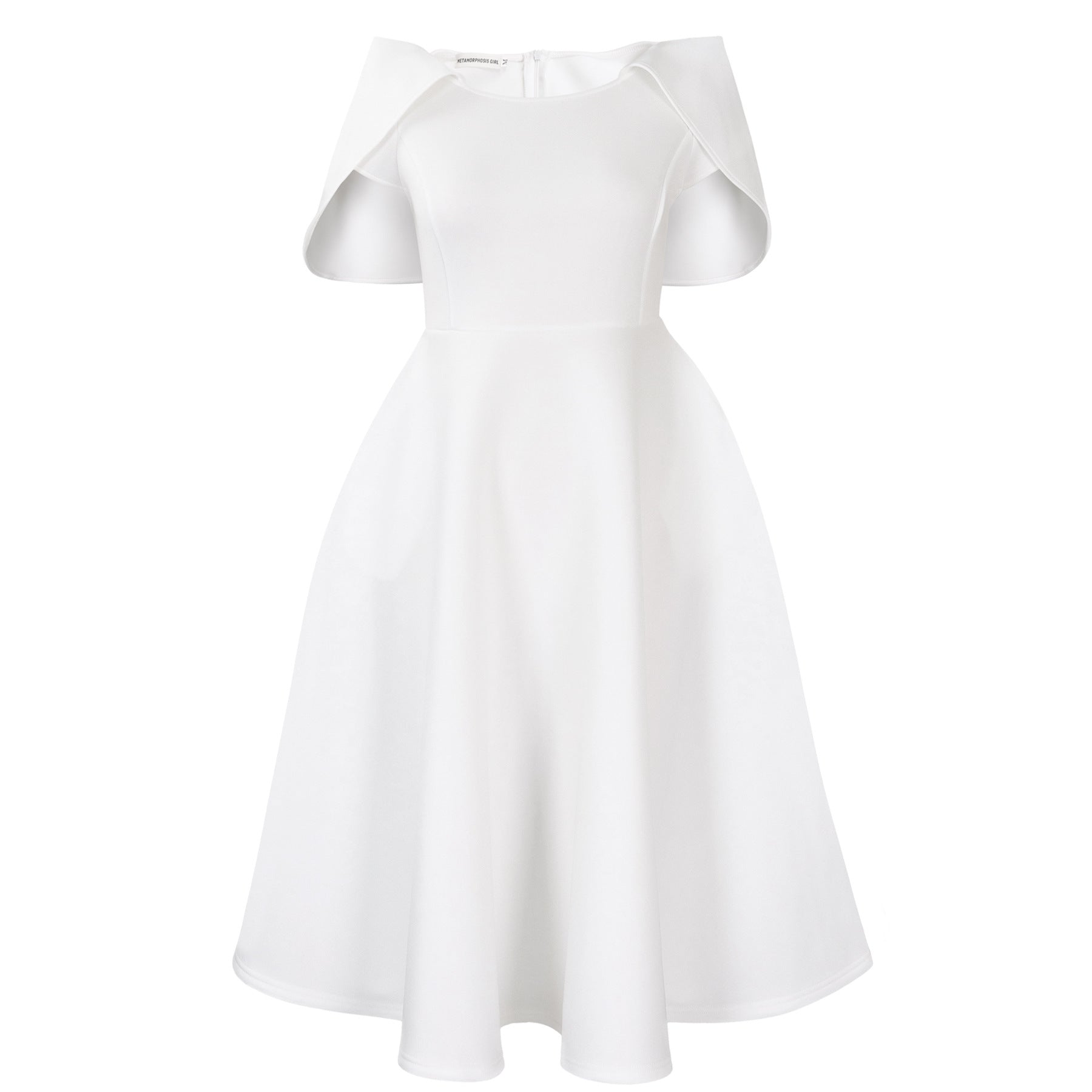 Womens Solid-Color Casual Chic Dress