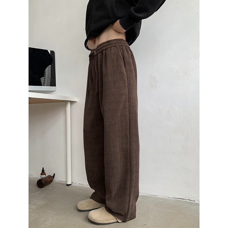Mens Stylish Loose-fit Wide-leg Casual Pants