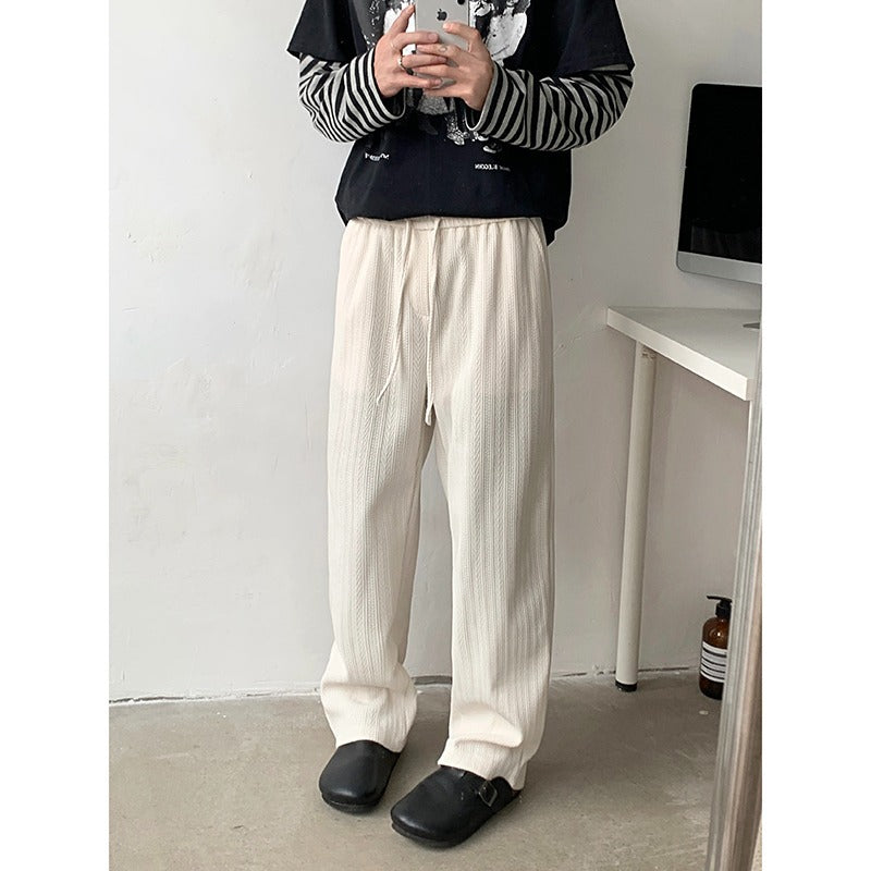 Mens Stylish Loose-fit Wide-leg Casual Pants