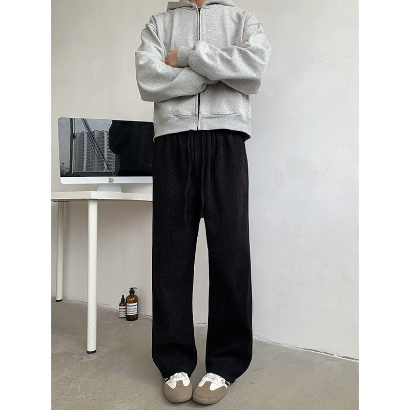 Mens Stylish Loose-fit Wide-leg Casual Pants