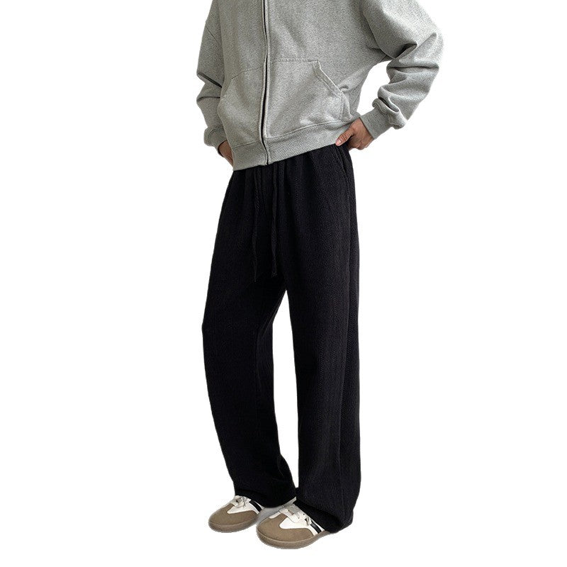 Mens Stylish Loose-fit Wide-leg Casual Pants